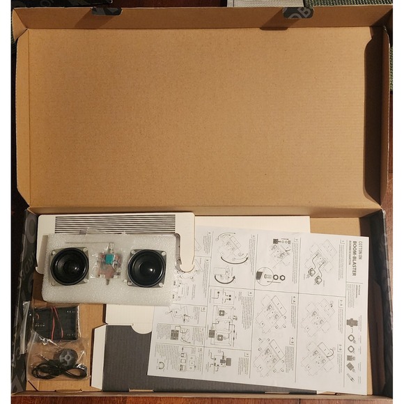 Cotton On Boom-Blaster Cardboard DIY Boombox Kit For Men Women Children White... - Picture 2 of 6